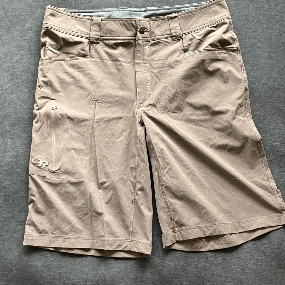 Outdoor Research Gray and Tan Shorts